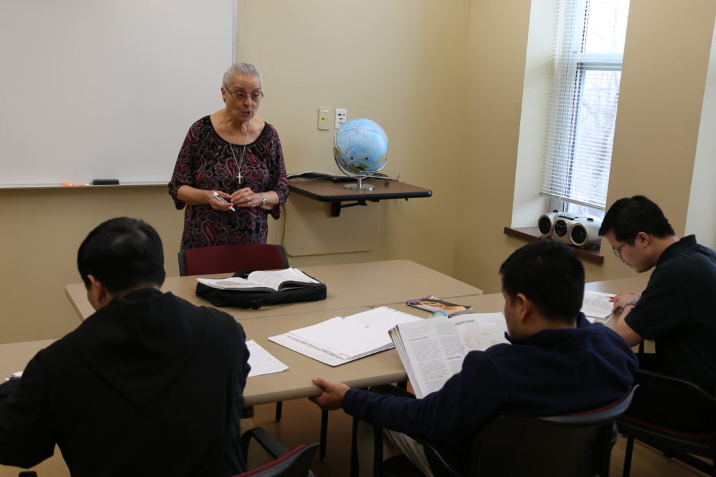Sr. Maria continues to prepare men for the priesthood by instructing them in the Language, Culture, and Church program.